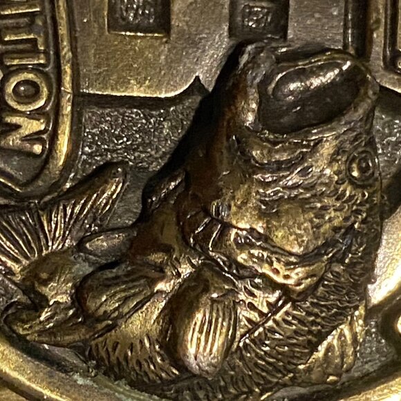 Zebco 33 33rd Anniversary 1955-1988 Limited Edition Brass Belt Buckle Fishing Th - Picture 5 of 14